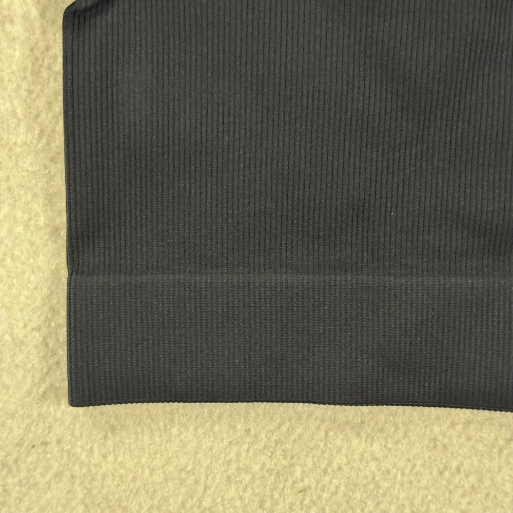 Wild Fable Crop Top Womens XS Black NEW Seamless Ribbed Square Neck Short Sleeve - Picture 4 of 7